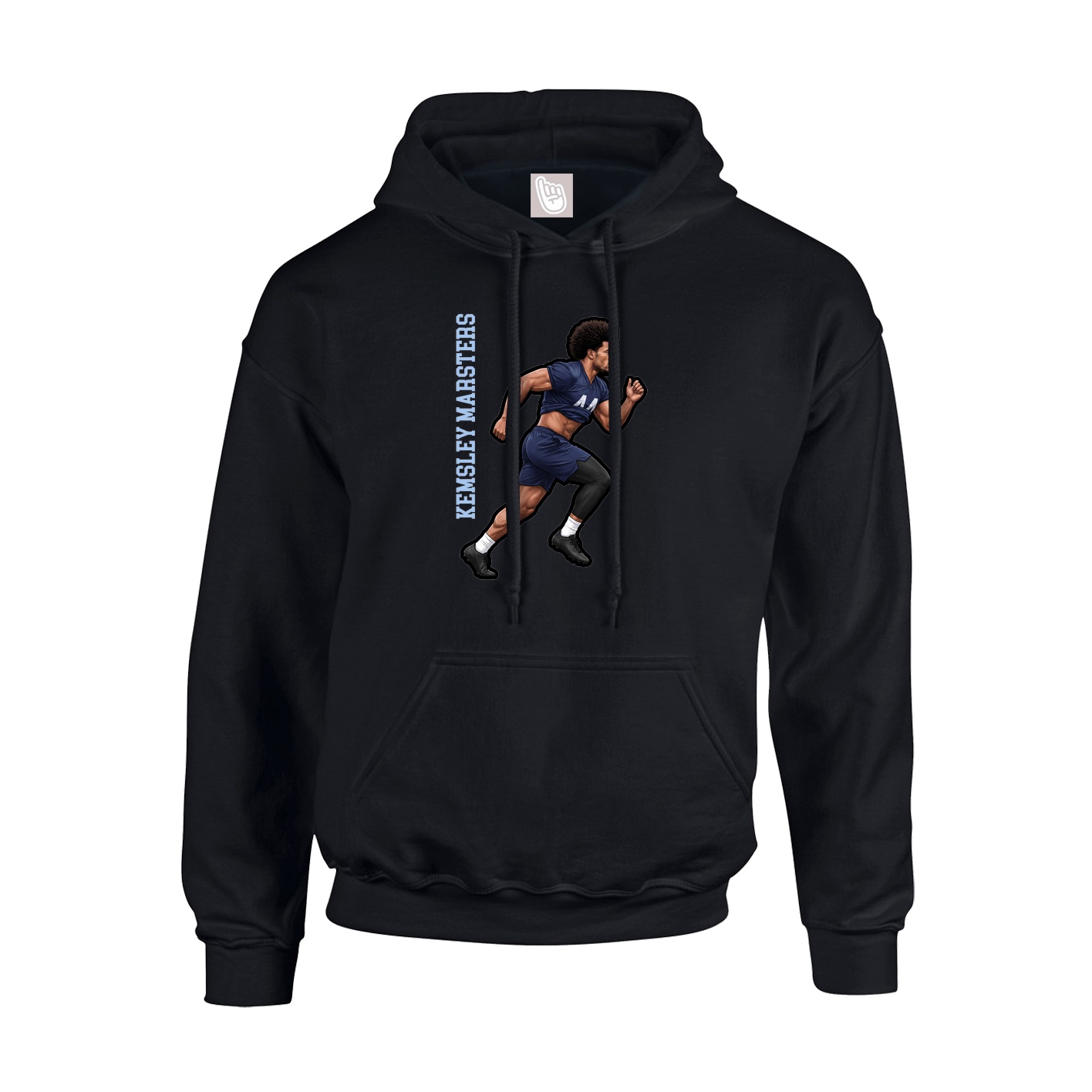 Hoodie — Name Vertical in Black