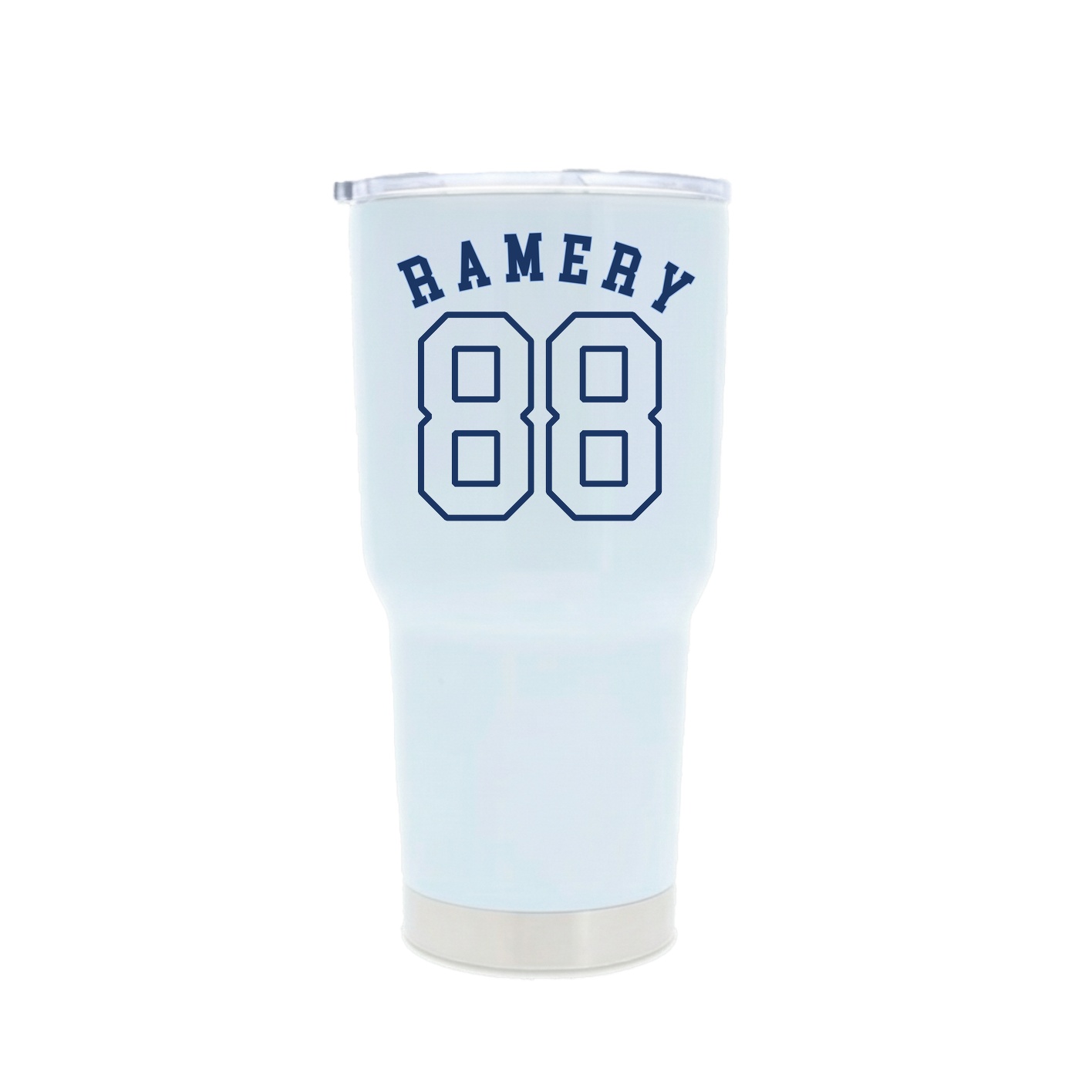 30oz Stainless Steel Tumbler — Shirsey Arch in White