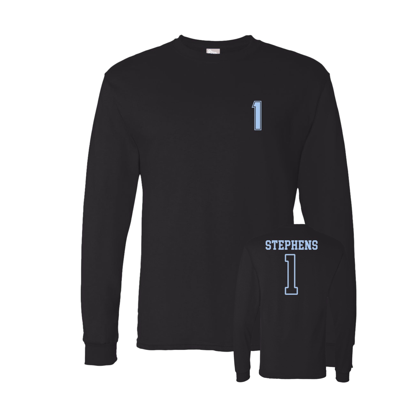 Long Sleeve Tee — Chest Back in Black