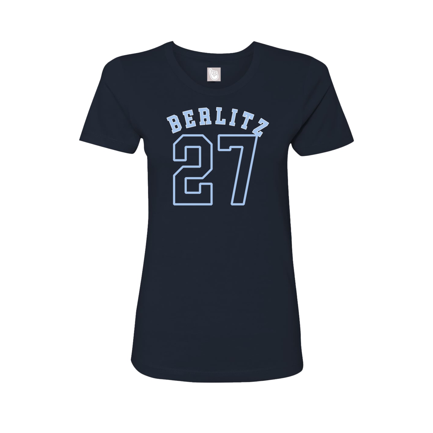 Fitted Women's Tee — Shirsey Arch in Navy