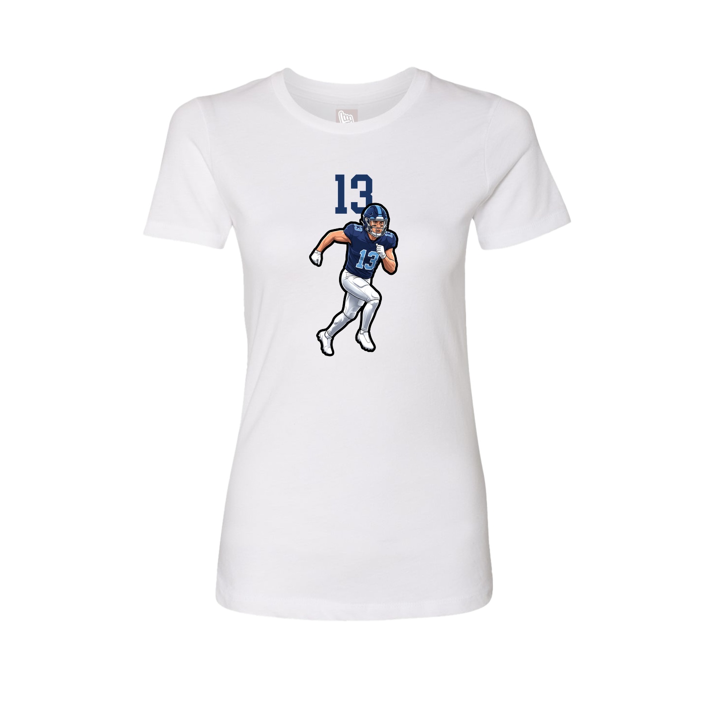 Fitted Women's Tee — Number Top in White