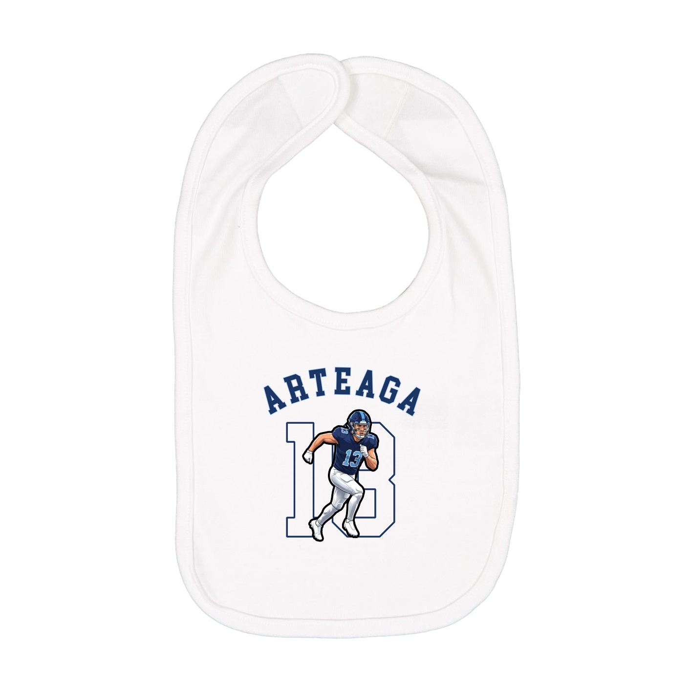 Infant Bib — Shirsey Arch in White