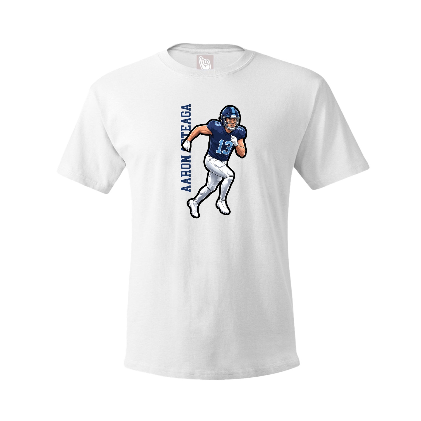 Youth Tee — Name Vertical in White