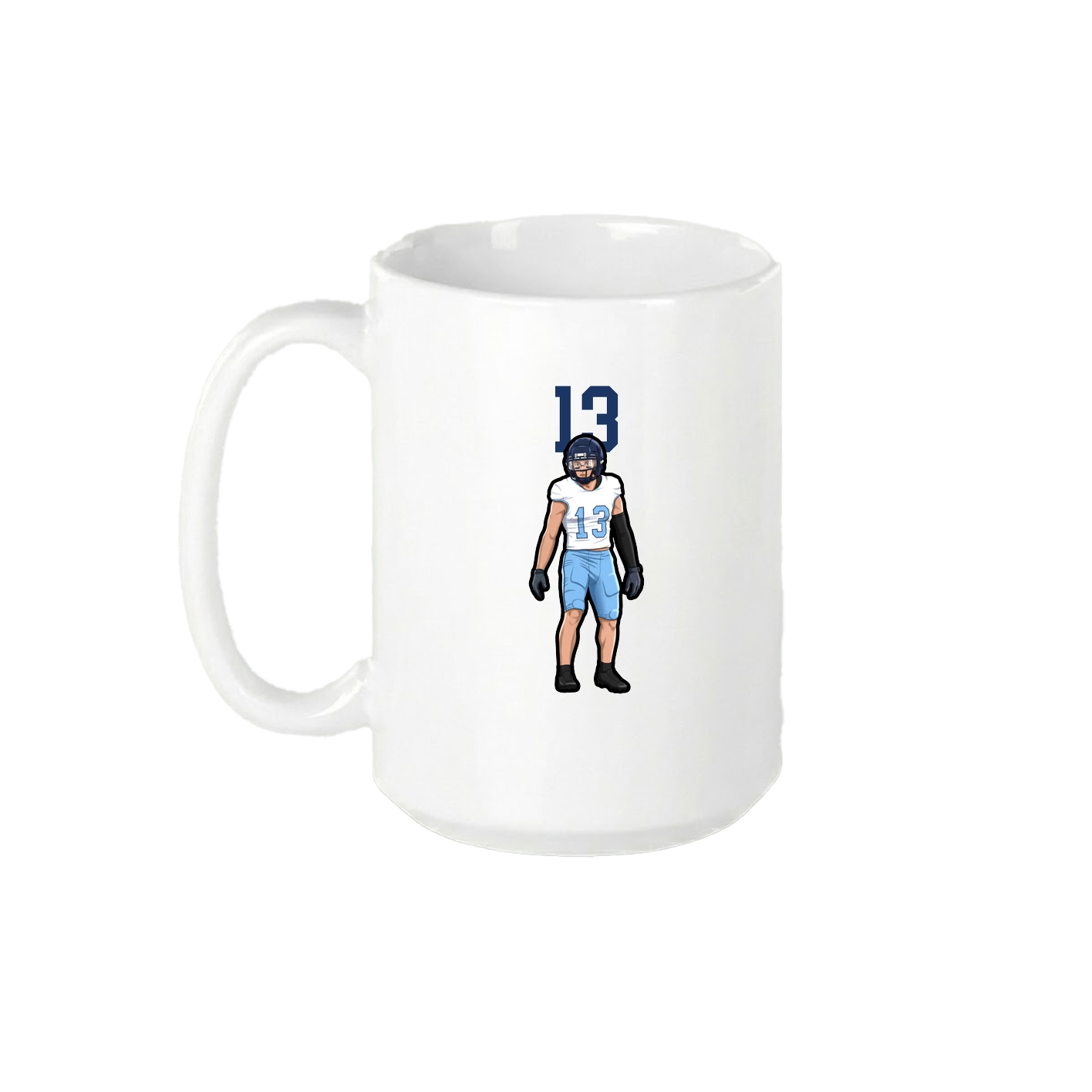 15oz Coffee Mug — Number Top in White