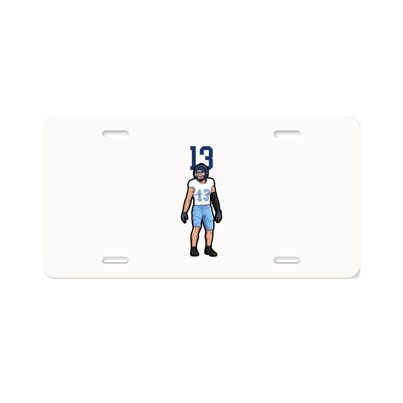 License Plate — Number Top in Classic