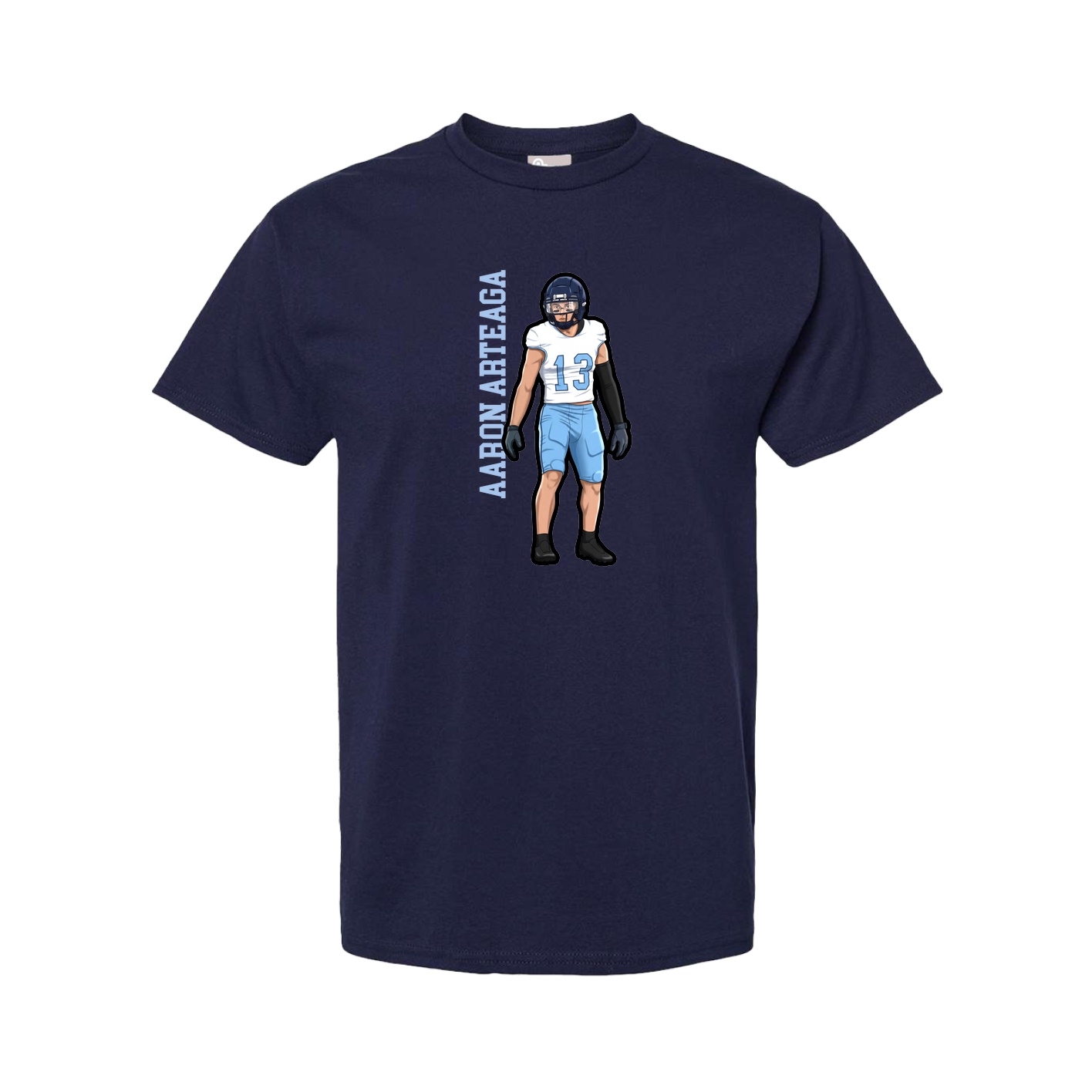 Youth Tee — Name Vertical in Navy