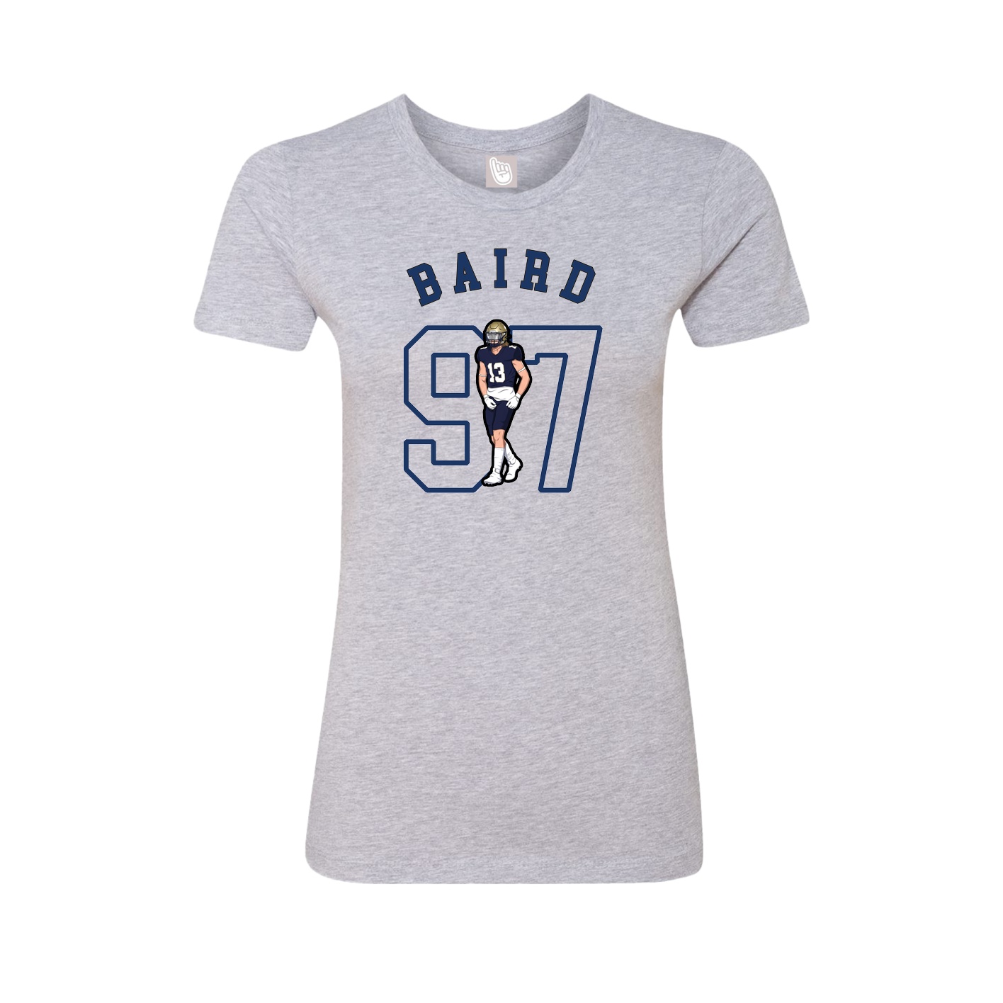 Fitted Women's Tee — Shirsey Arch in Grey