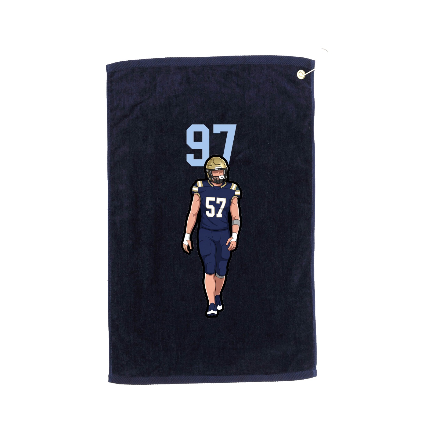 Golf Towel — Number Top in Navy