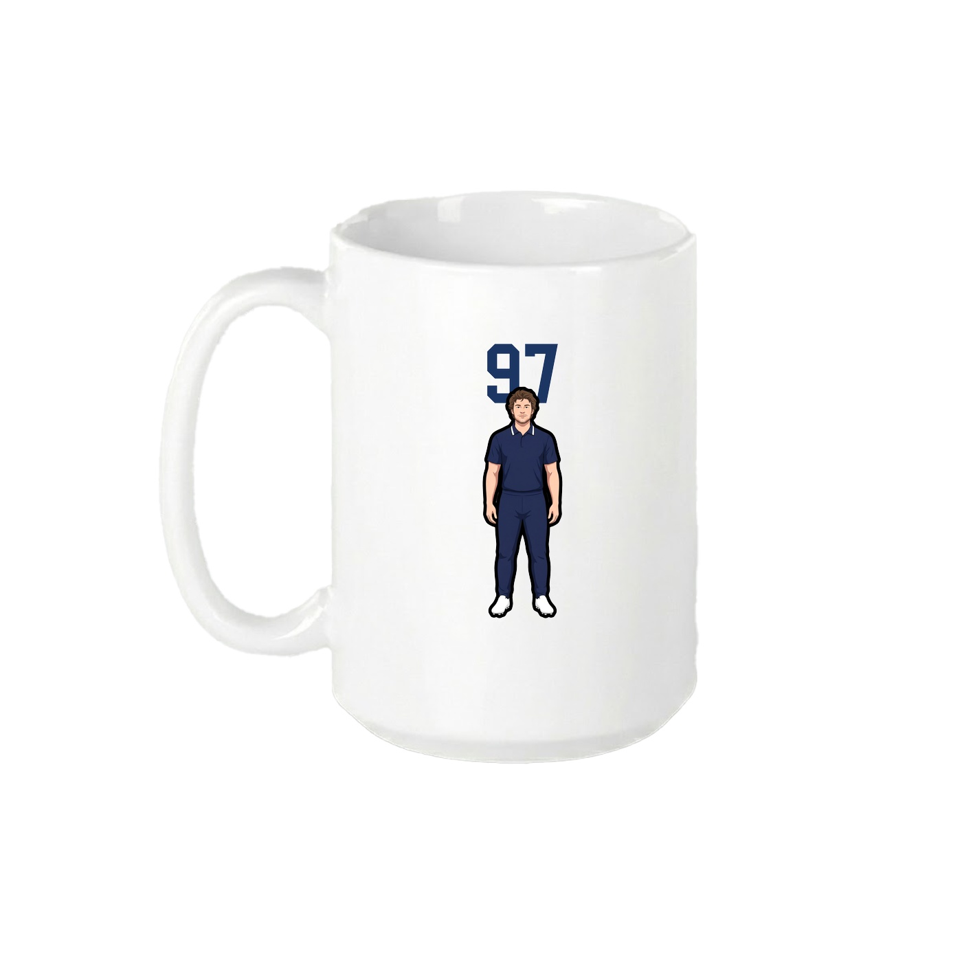 15oz Coffee Mug — Number Top in White