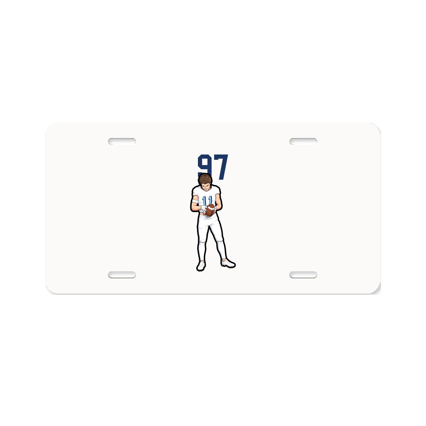 License Plate — Number Top in Classic