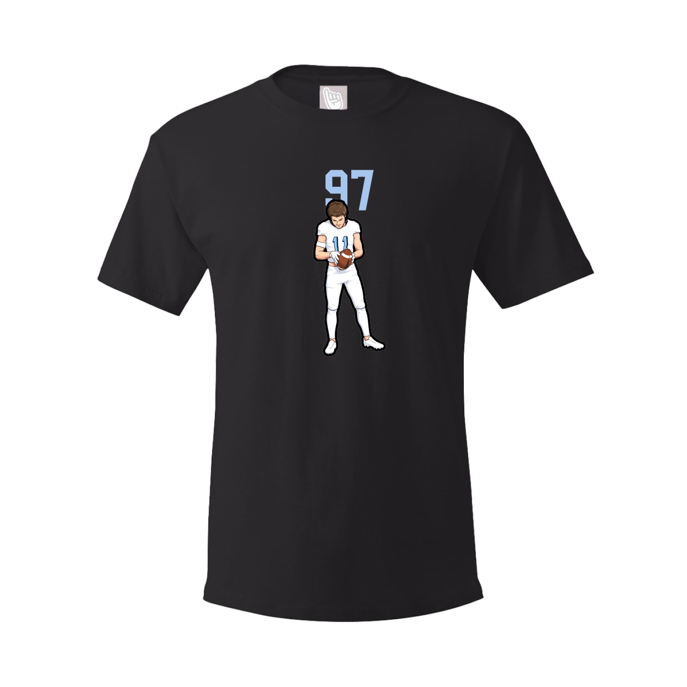 Youth Tee — Number Top in Black