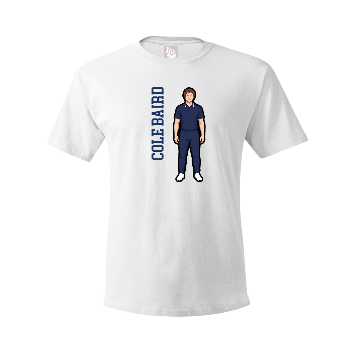 Youth Tee — Name Vertical in White