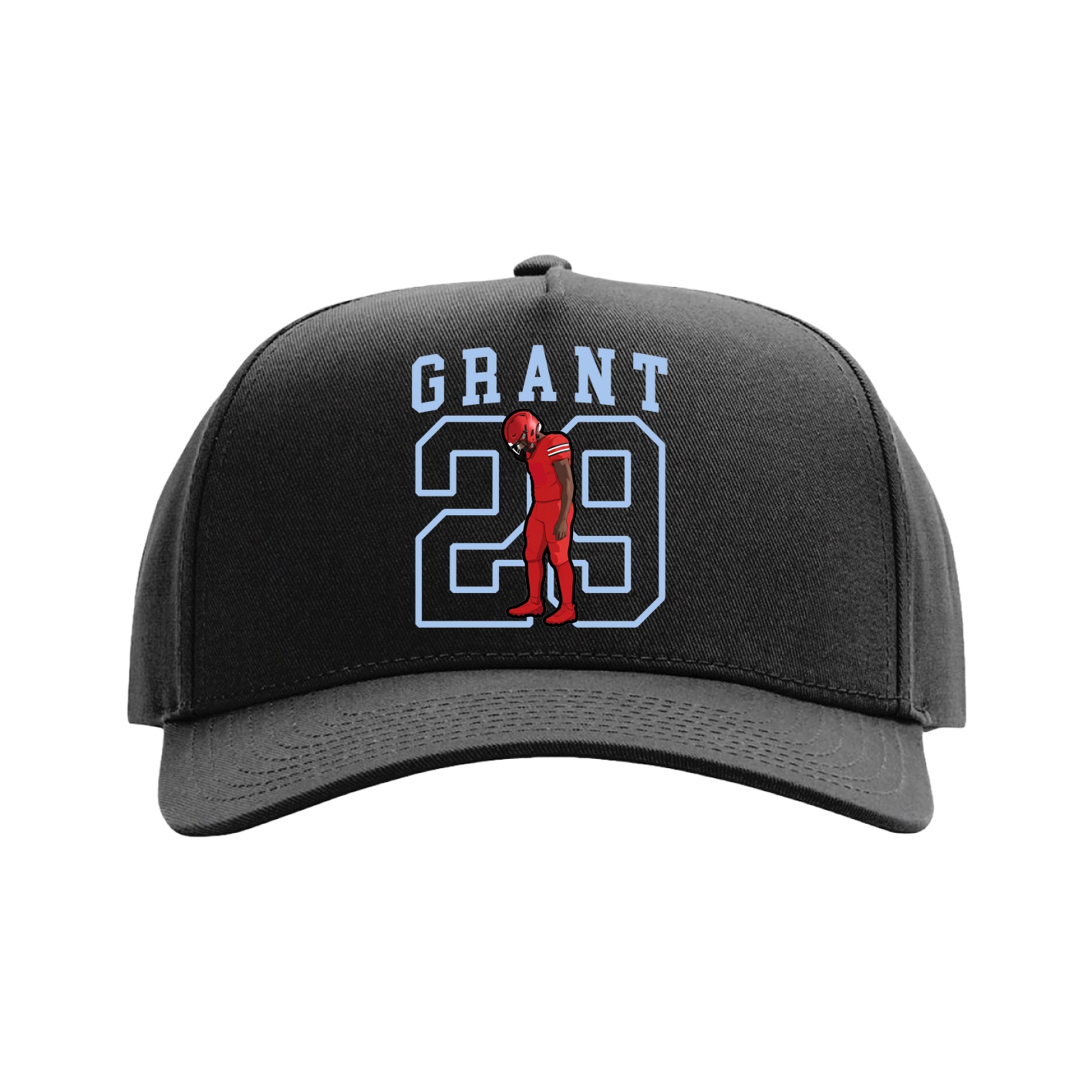 Full Fabric Five-Panel Champ Cap — Shirsey in Black