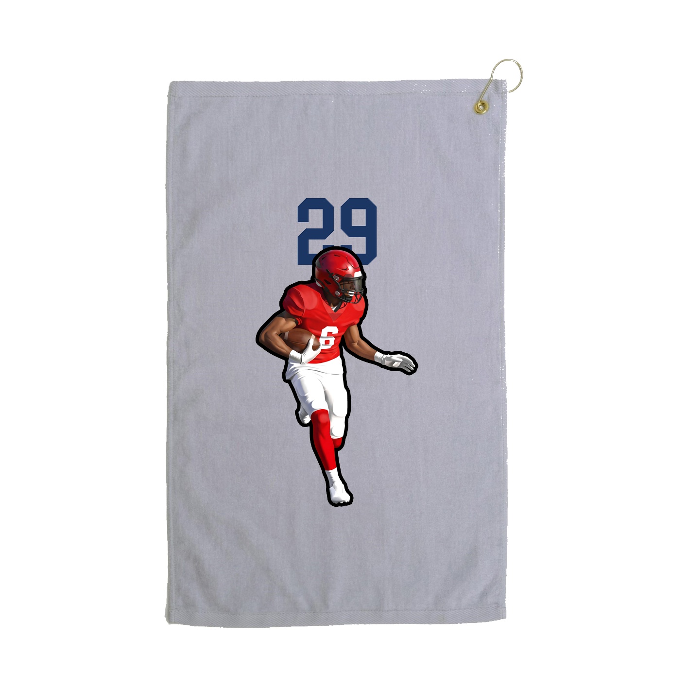 Golf Towel — Number Top in Grey