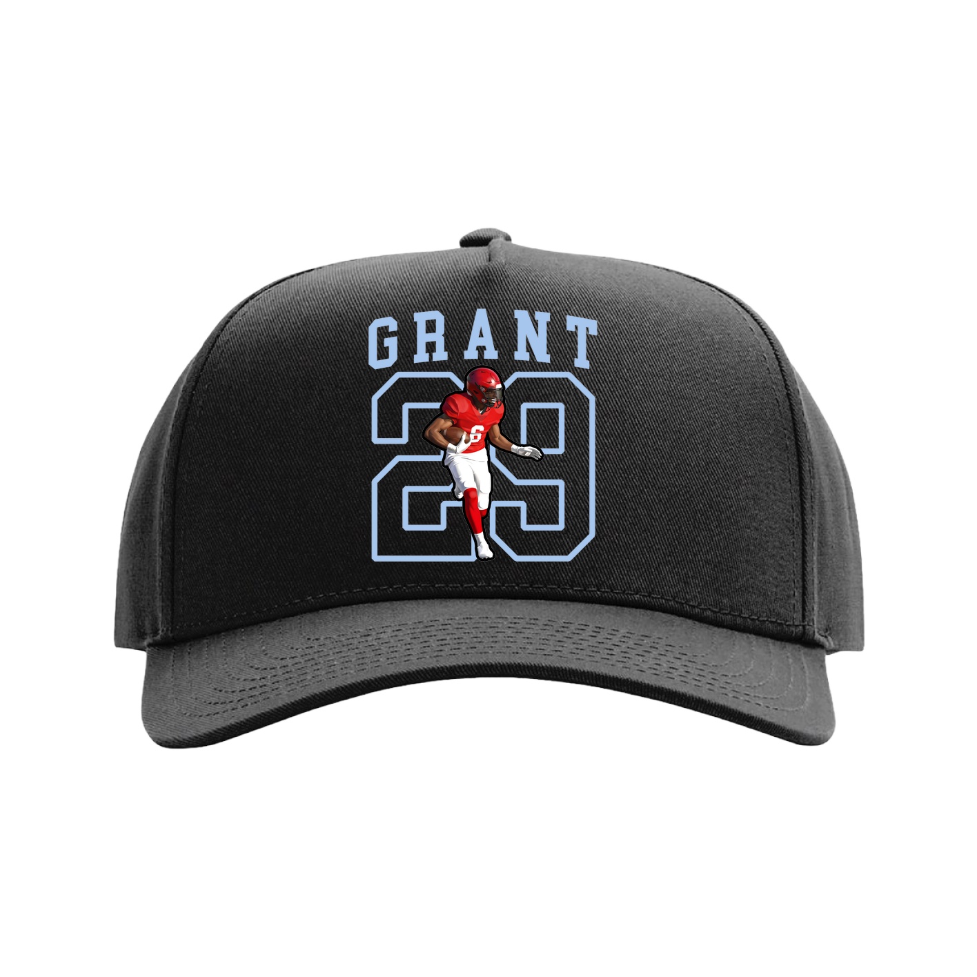 Full Fabric Five-Panel Champ Cap — Shirsey in Black