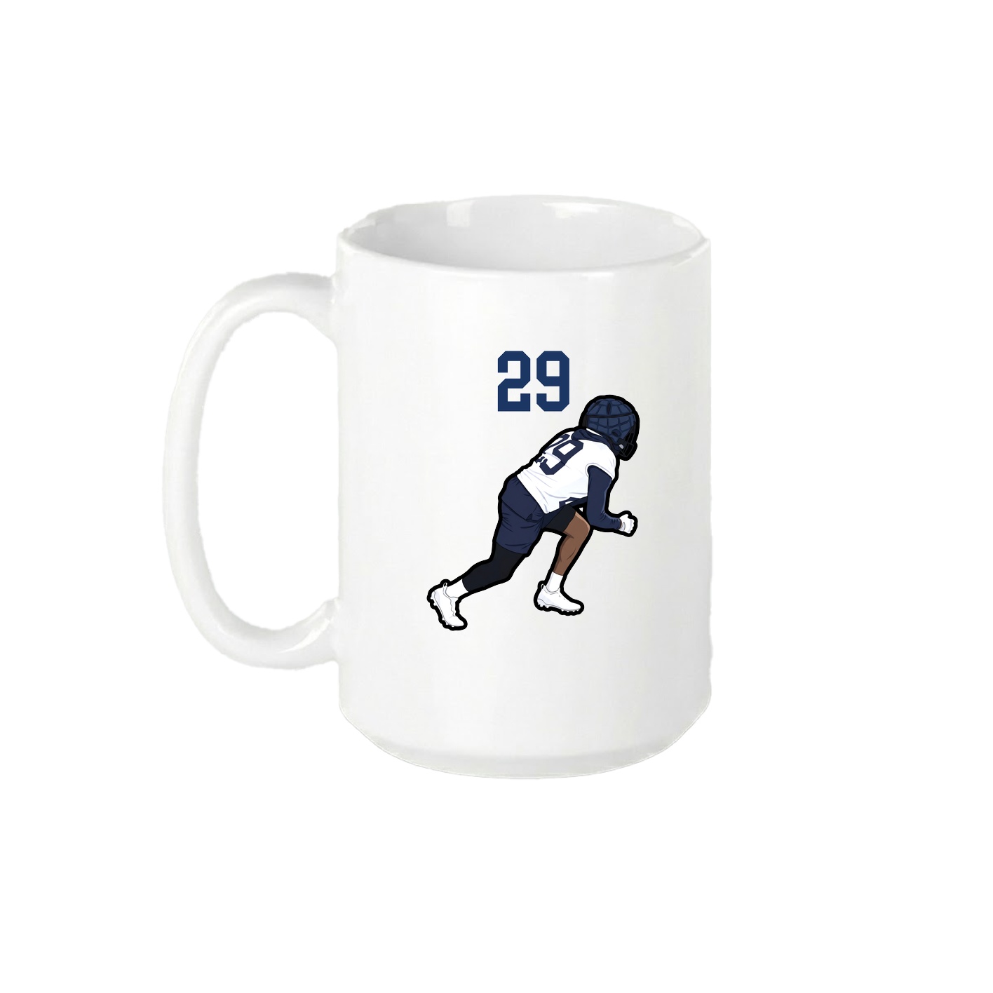 15oz Coffee Mug — Number Top in White