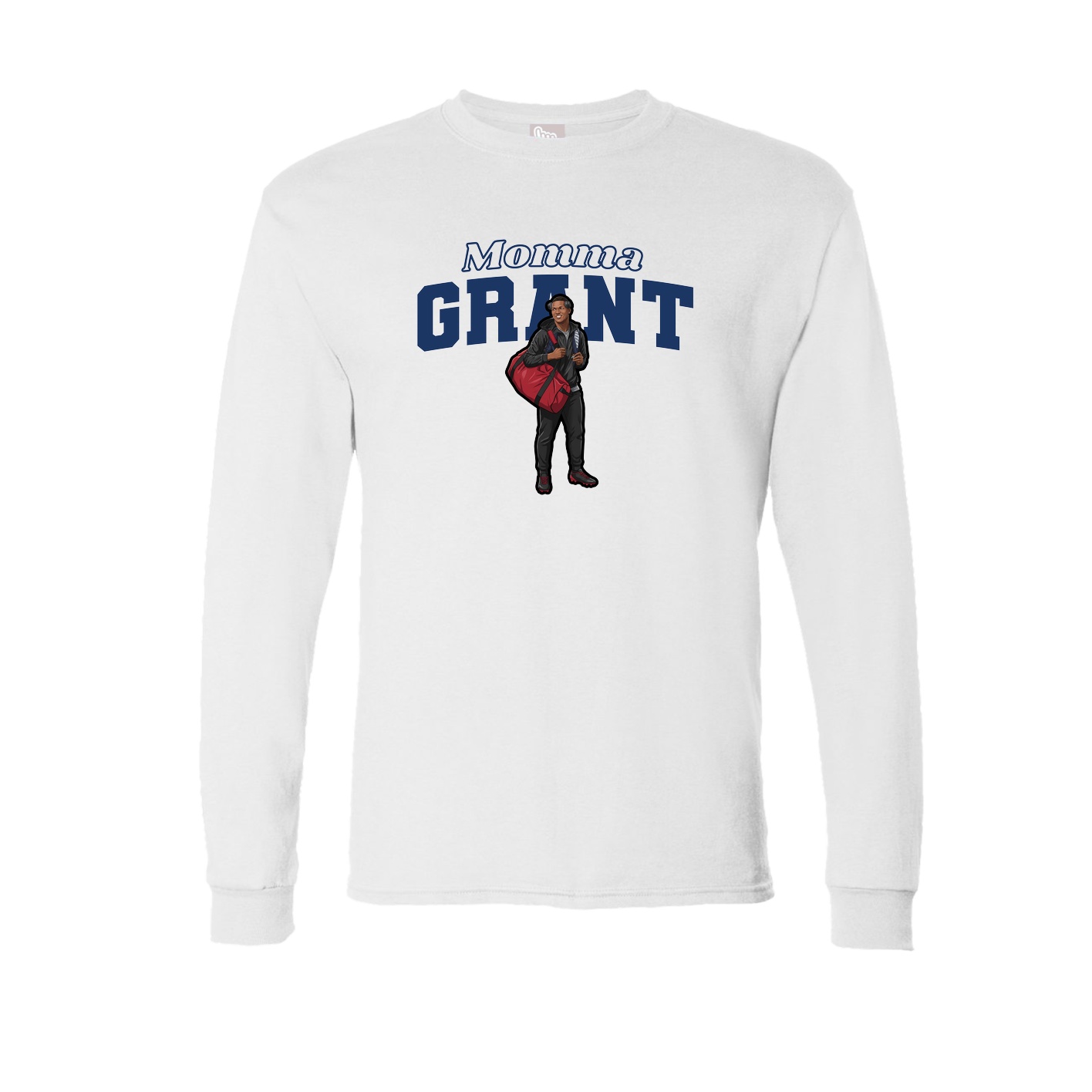 Long Sleeve Tee — Mothers Day Block in White