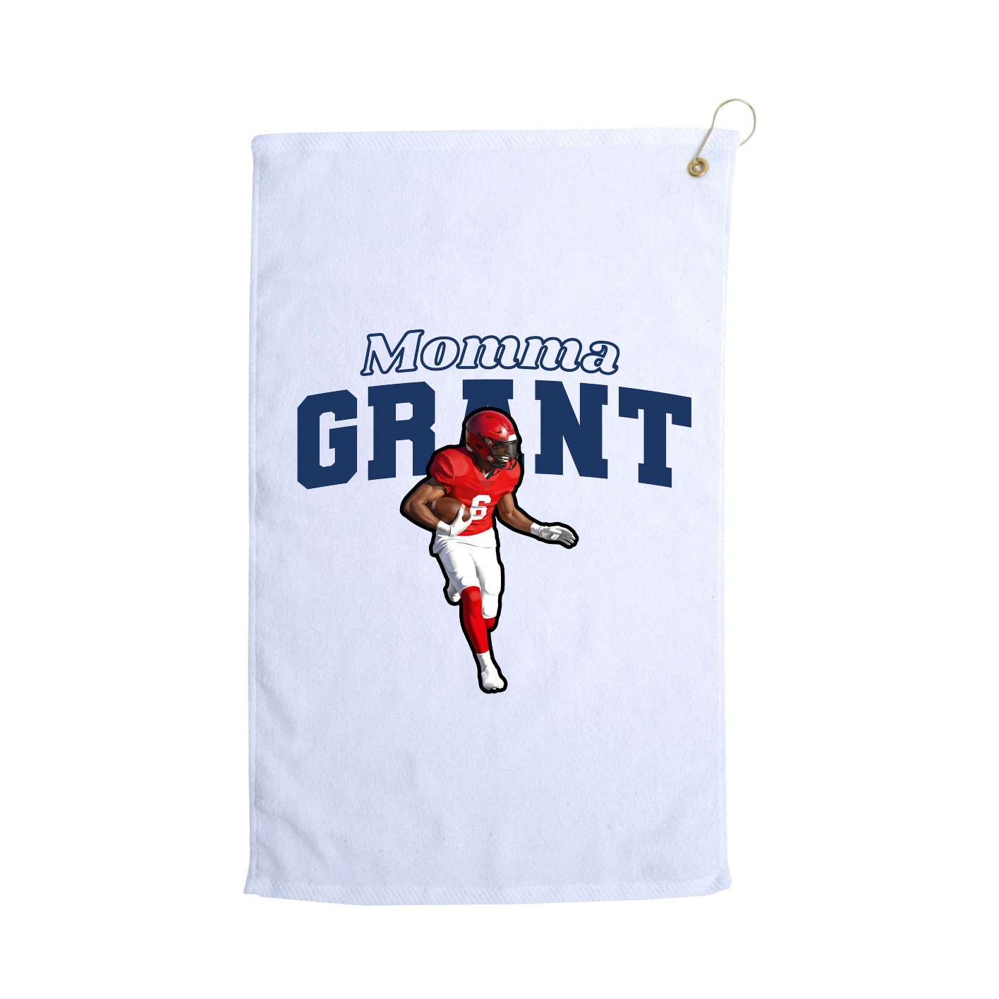 Golf Towel — Mothers Day Block in White