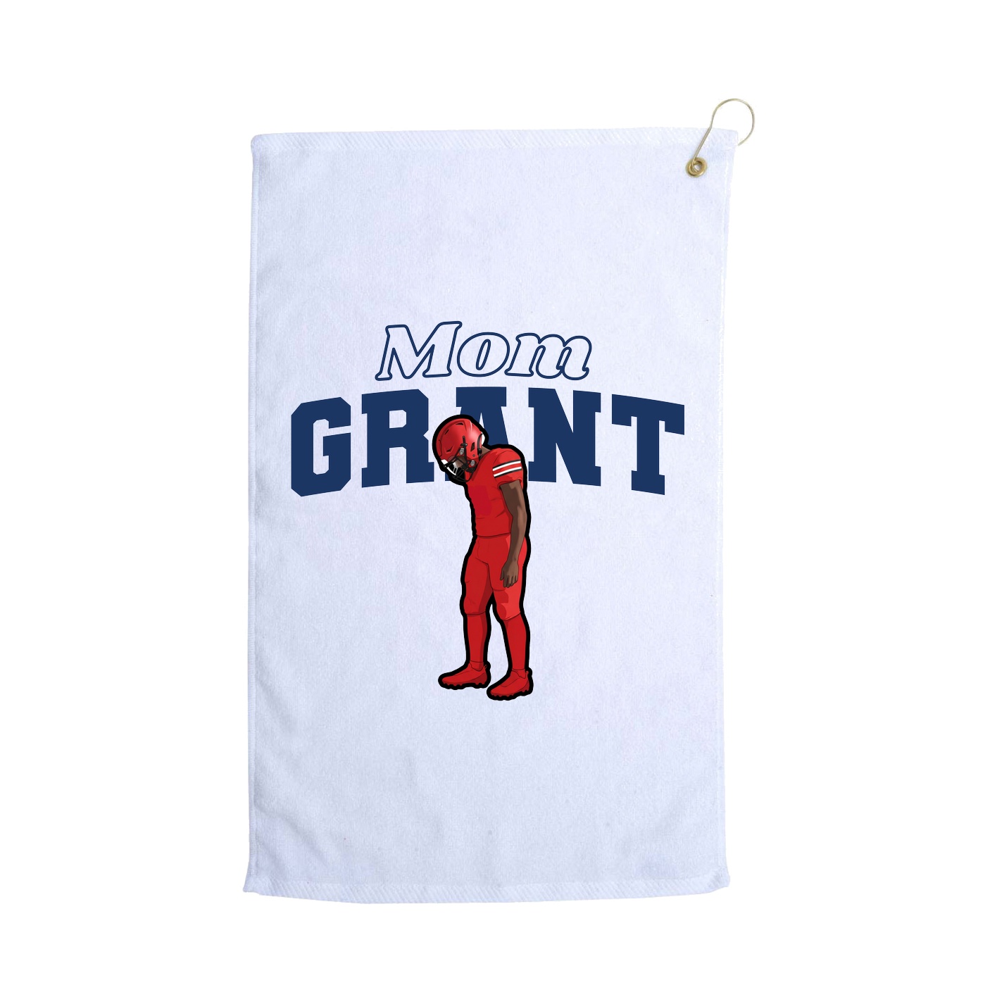 Golf Towel — Mothers Day Block in White