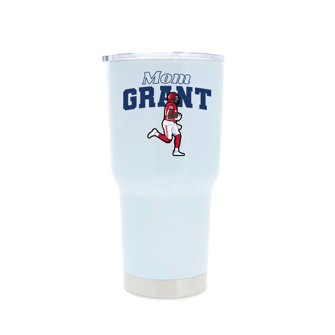 30oz Stainless Steel Tumbler — Mothers Day Block in White