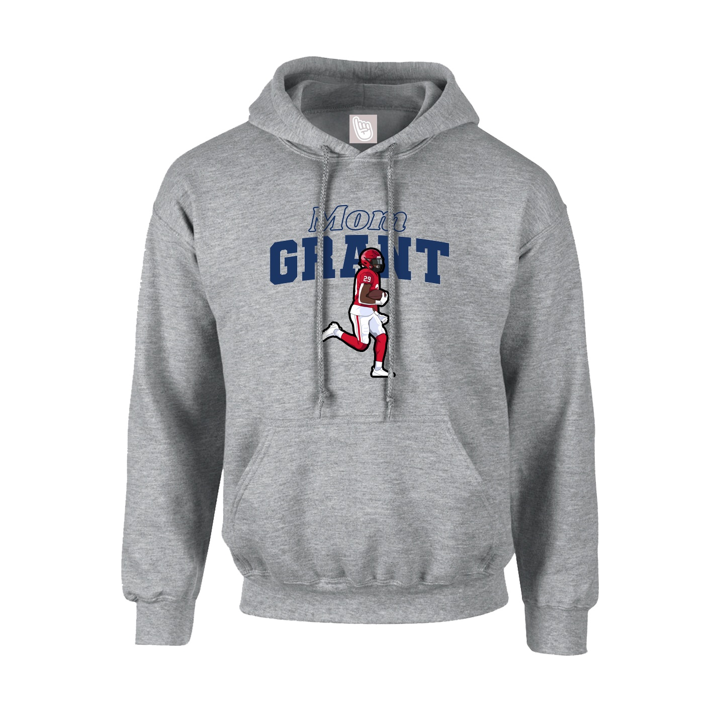 Hoodie — Mothers Day Block in Grey