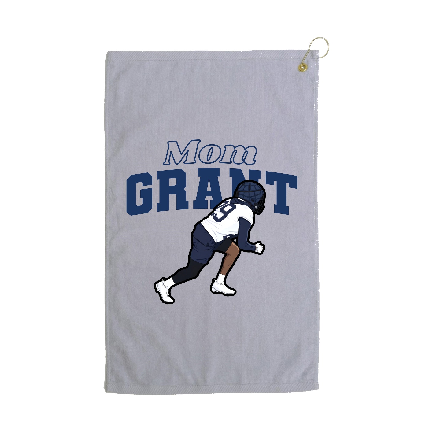 Golf Towel — Mothers Day Block in Grey