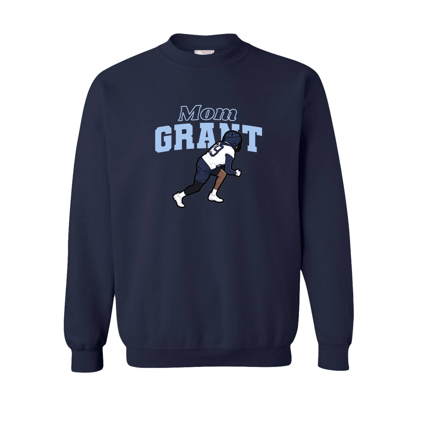 Fleece Crew — Mothers Day Block in Navy
