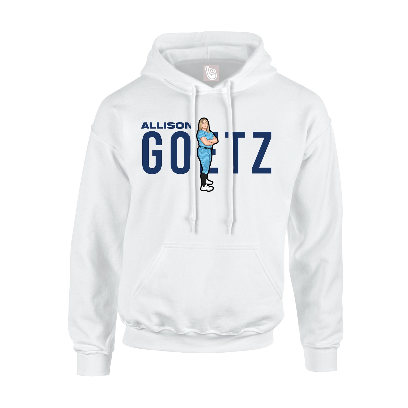 Hoodie — Player Name in White