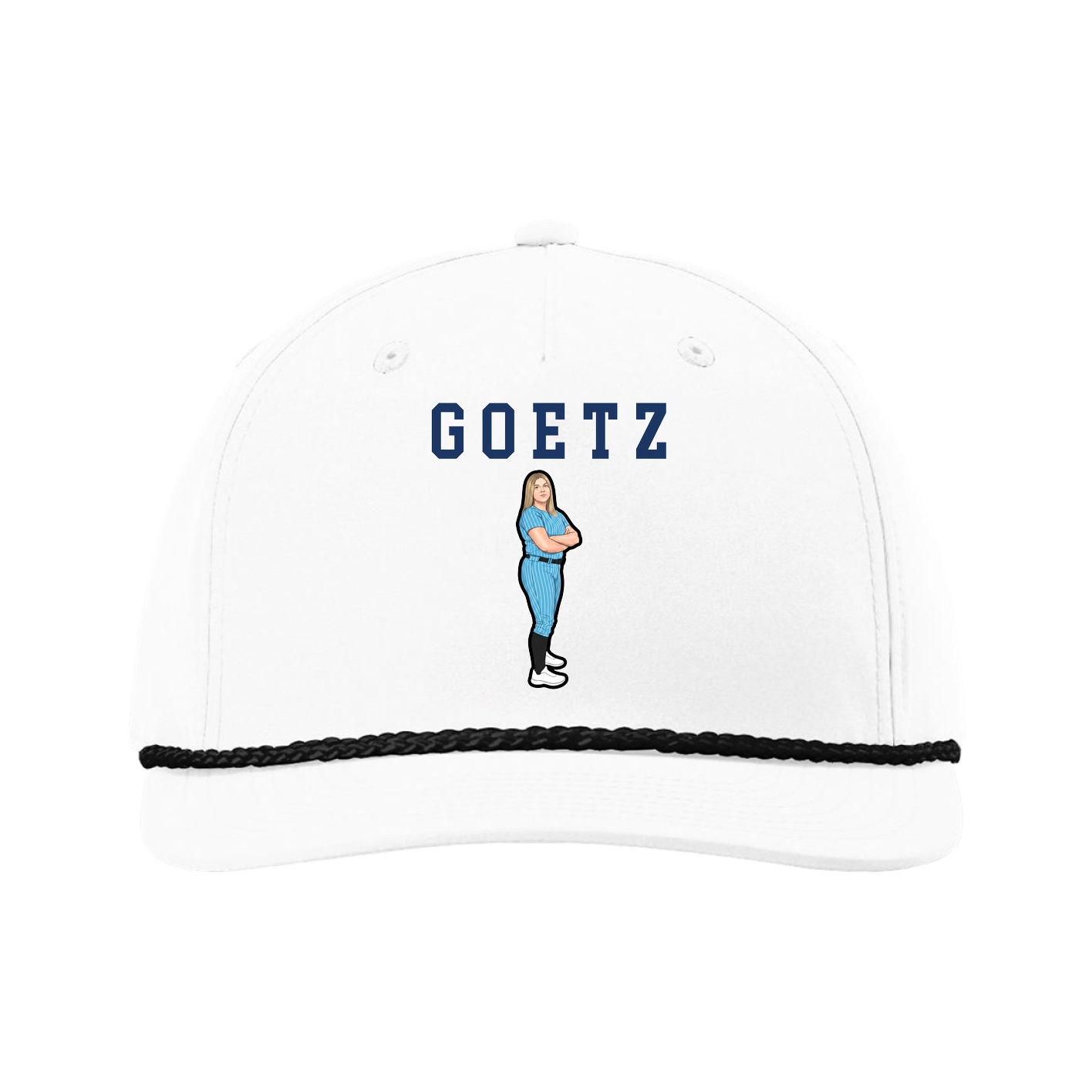 Five-Panel Classic Rope Cap — Shirsey in White