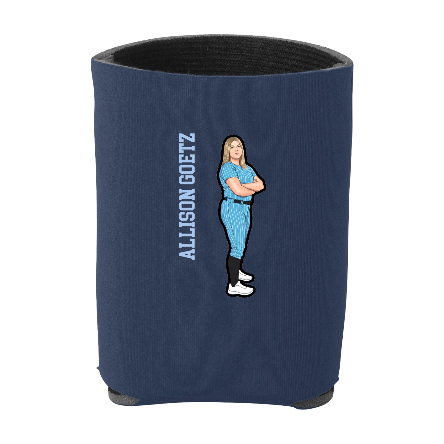 Can Holder — Name Vertical in Navy