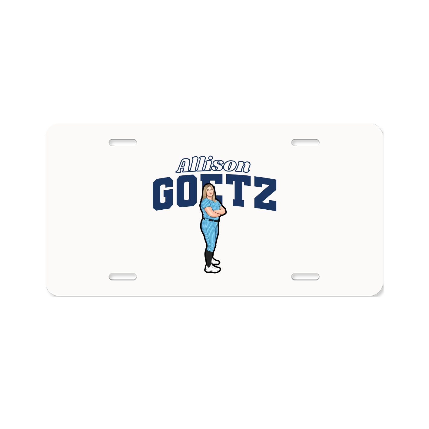 License Plate — Name Arch in Classic