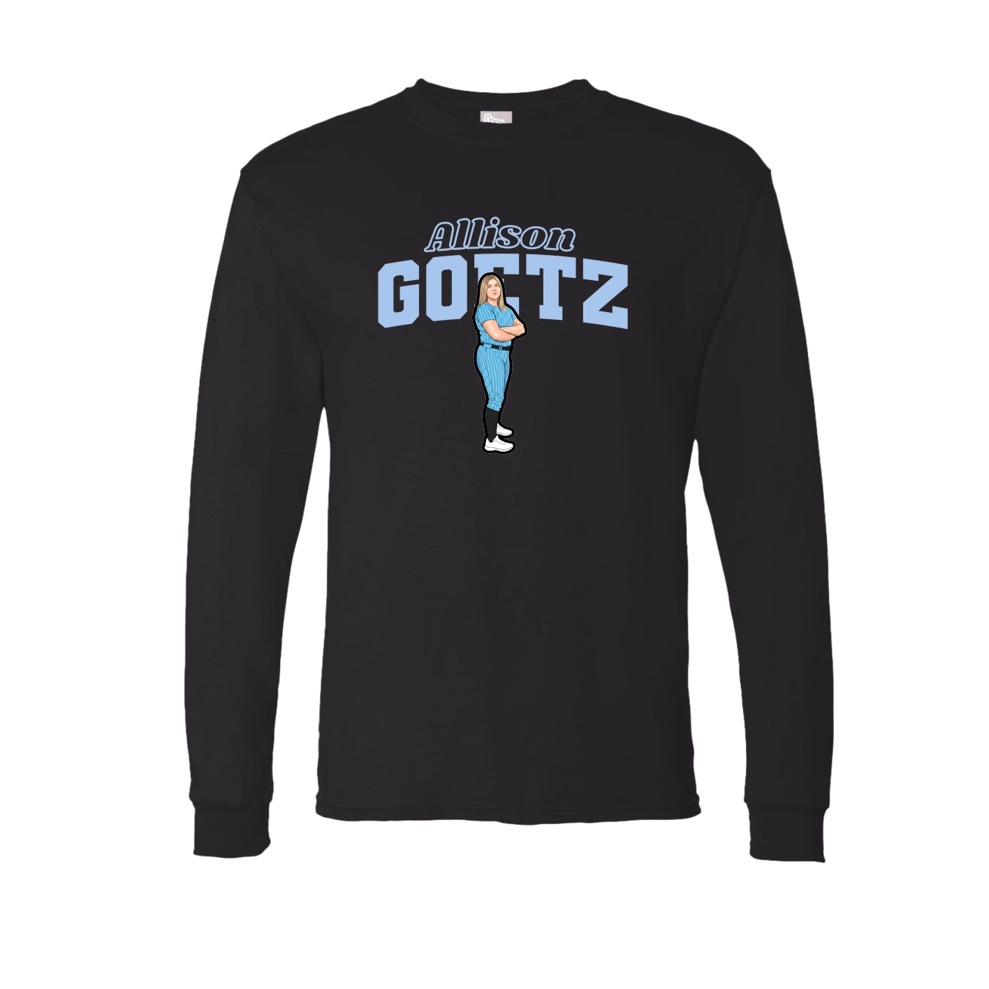 Long Sleeve Tee — Name Arch in Black