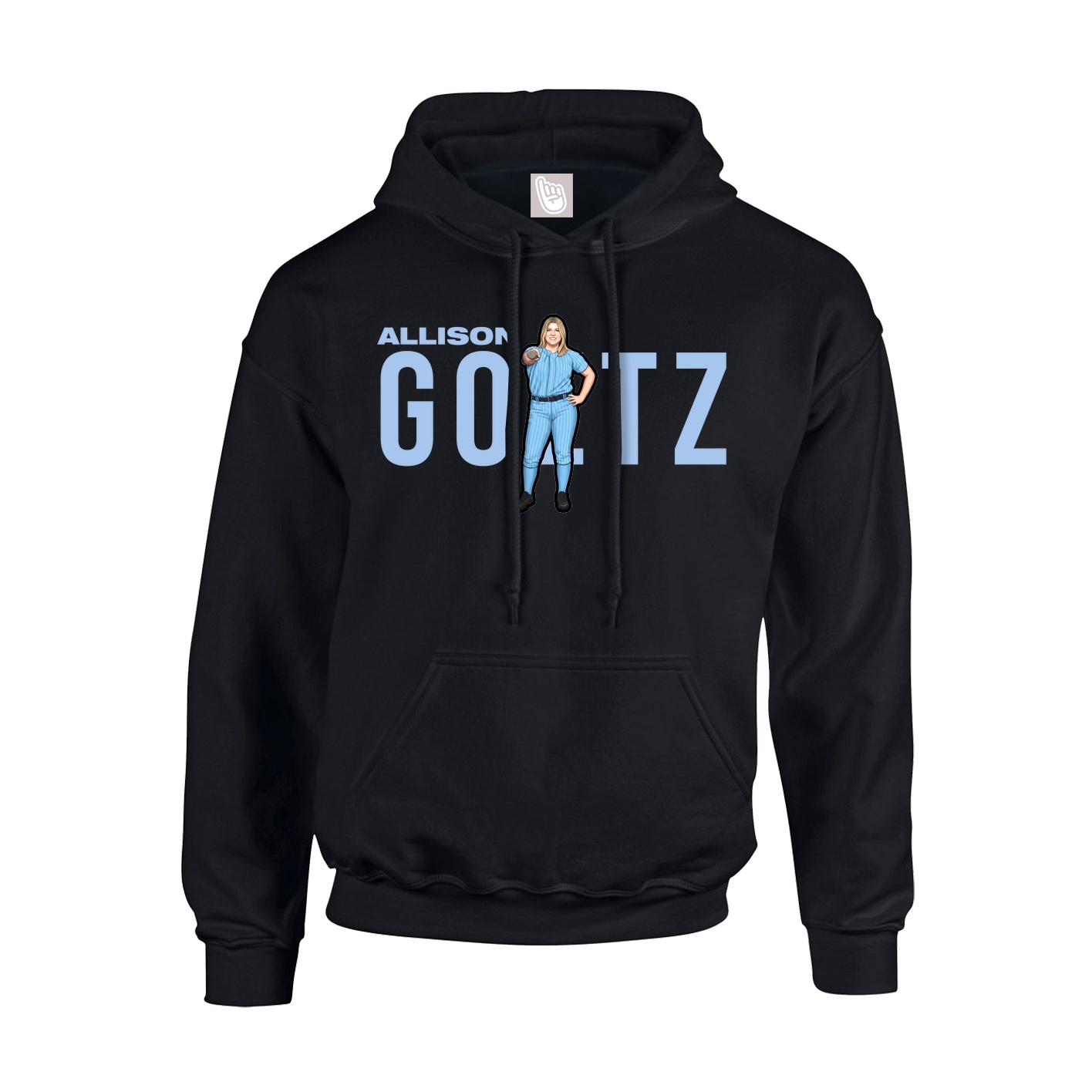 Youth Hoodie — Player Name in Black