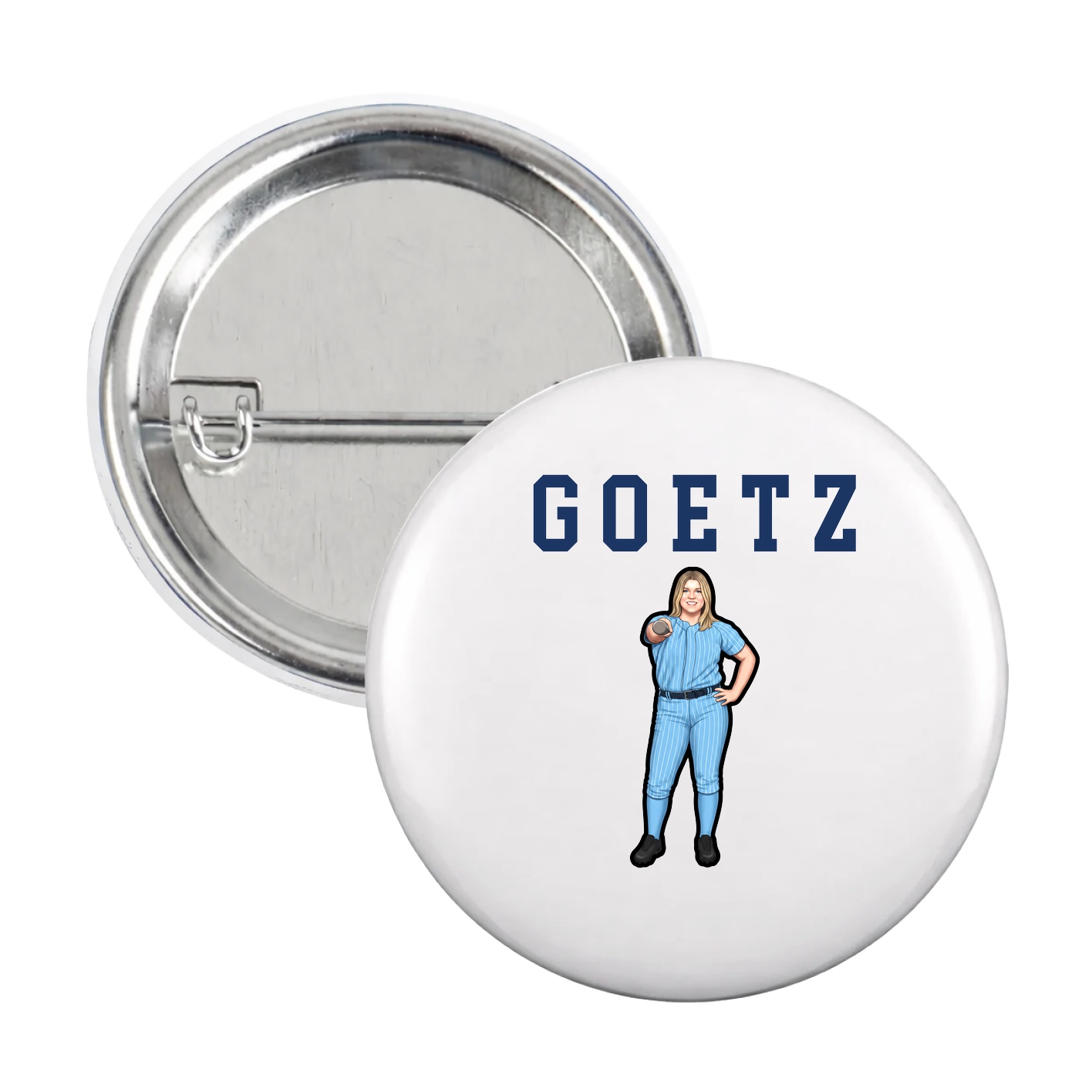 Game Day Button — Shirsey in White