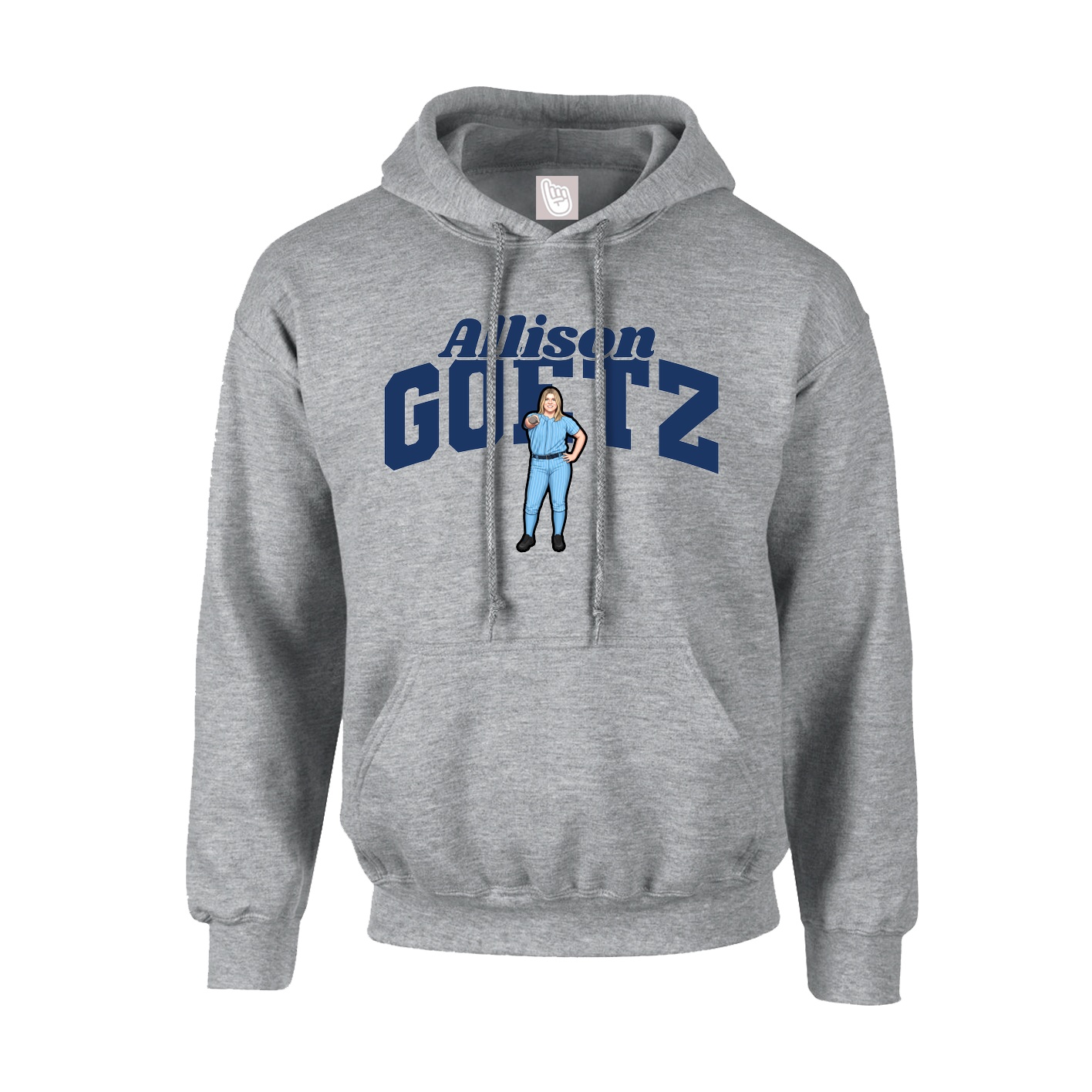 Youth Hoodie — Signature Arch in Grey