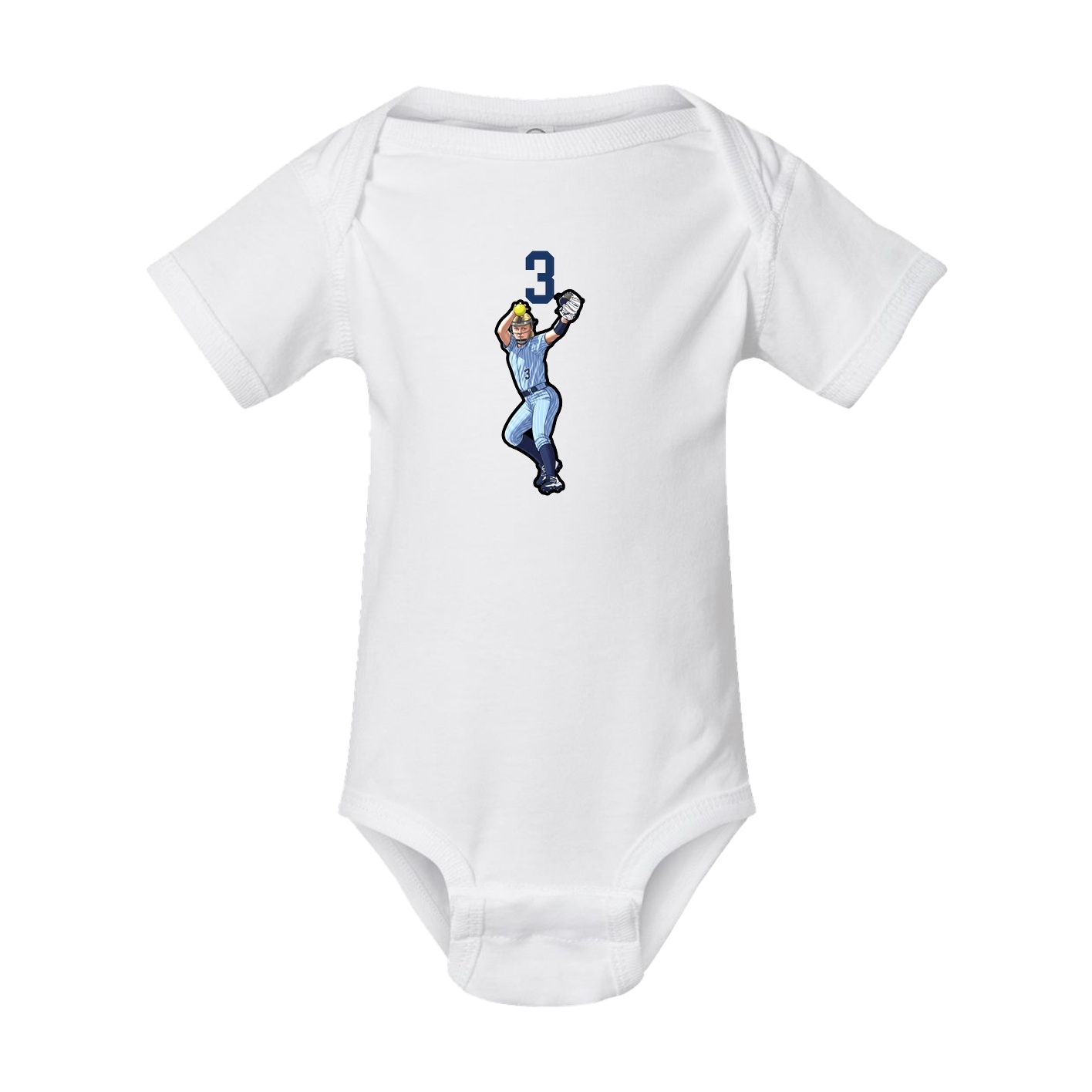 Baby Onesie — Number Top in White
