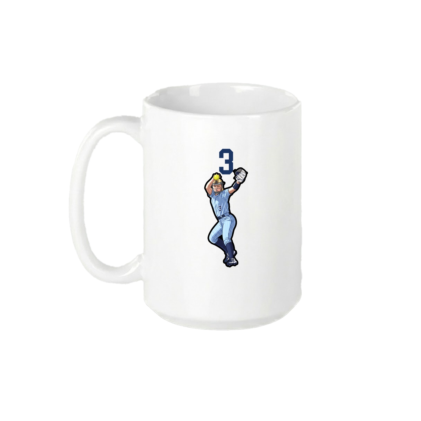 15oz Coffee Mug — Number Top in White