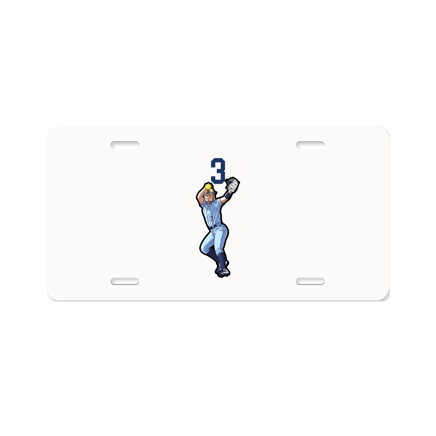 License Plate — Number Top in Classic