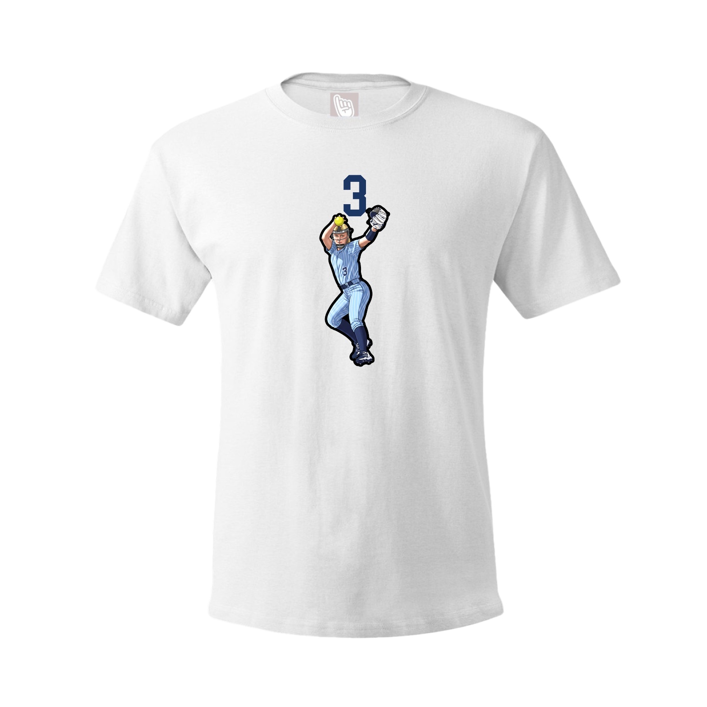 Youth Tee — Number Top in White