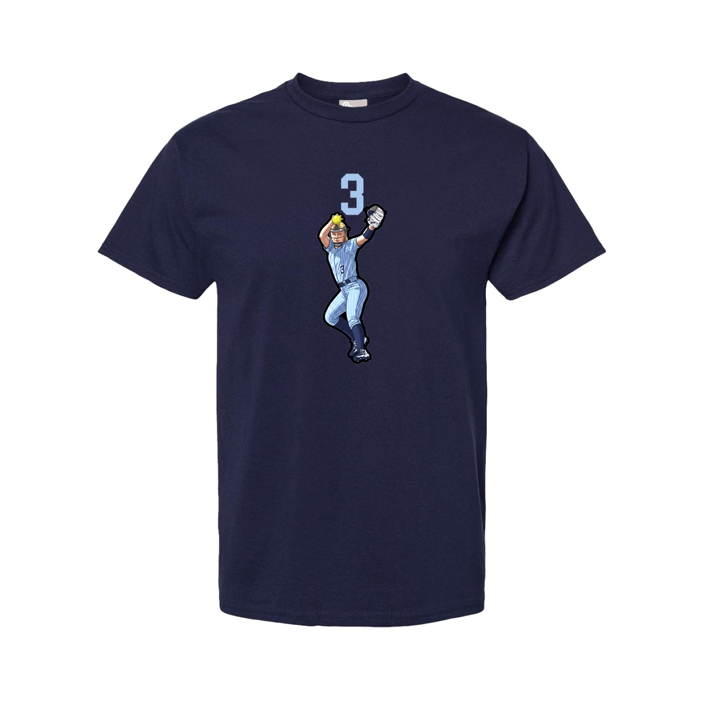 Youth Tee — Number Top in Navy