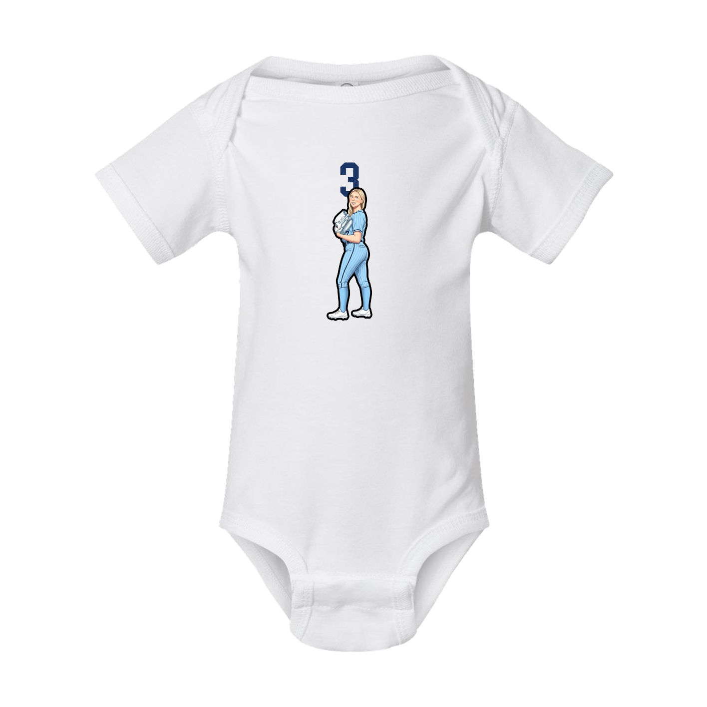 Baby Onesie — Number Top in White