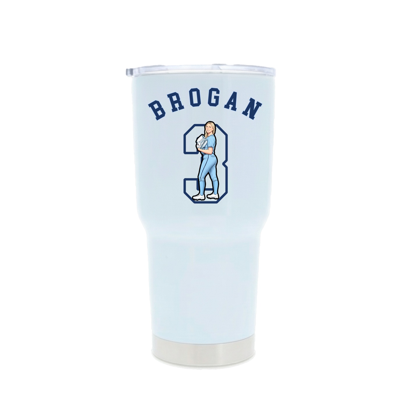 30oz Stainless Steel Tumbler — Shirsey Arch in White