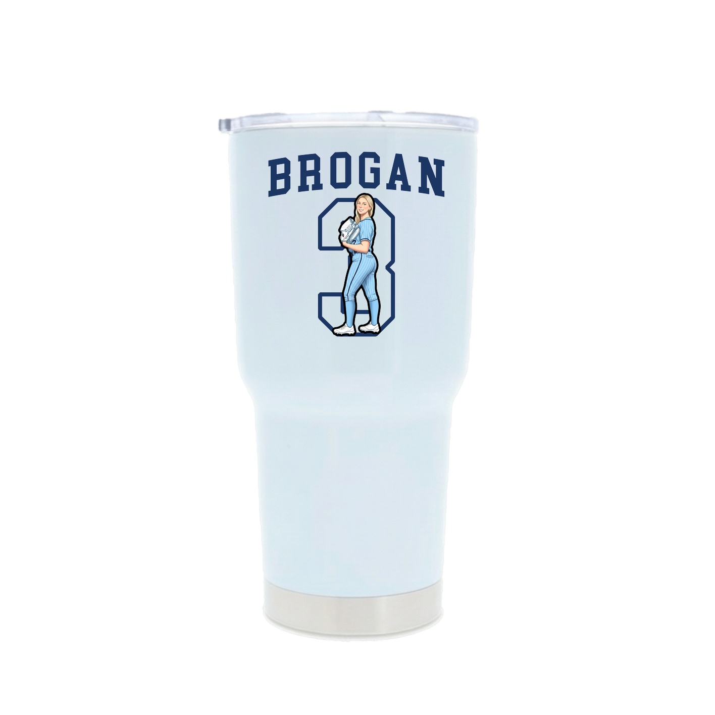 30oz Stainless Steel Tumbler — Shirsey in White