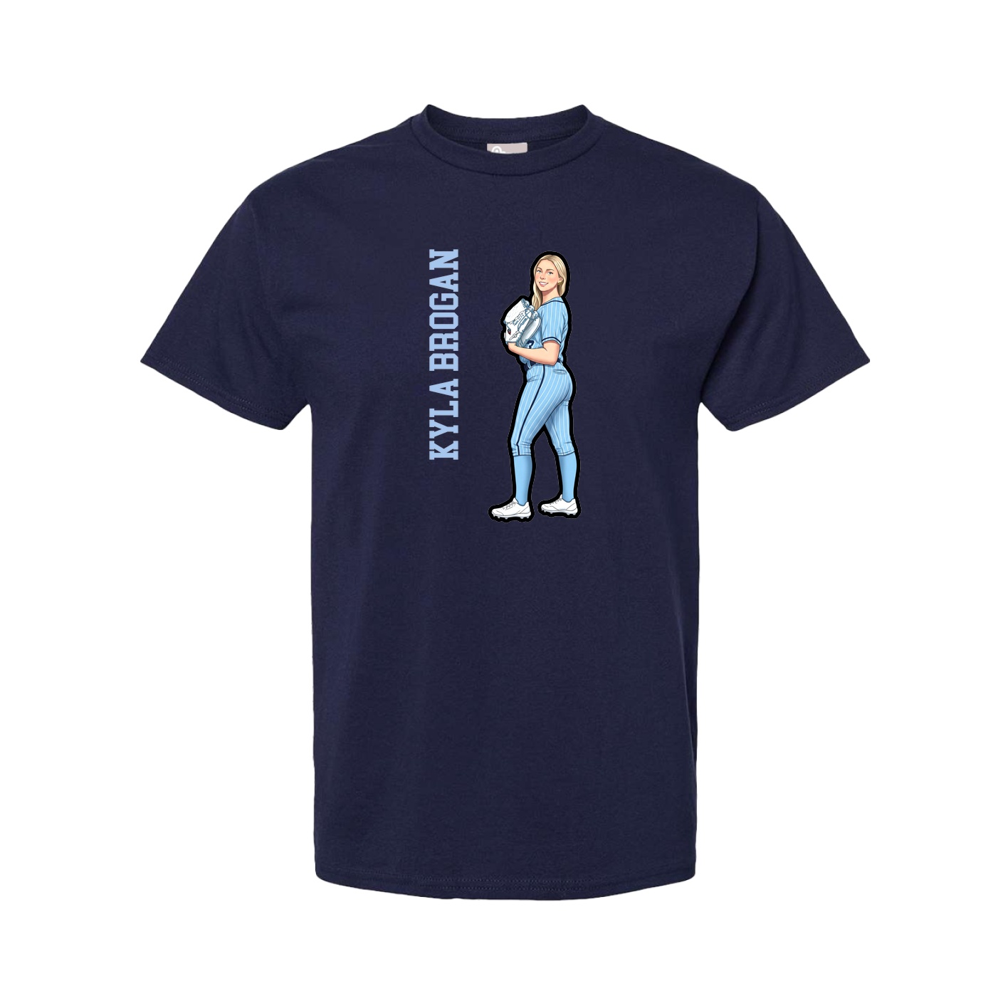 Tee — Name Vertical in Navy