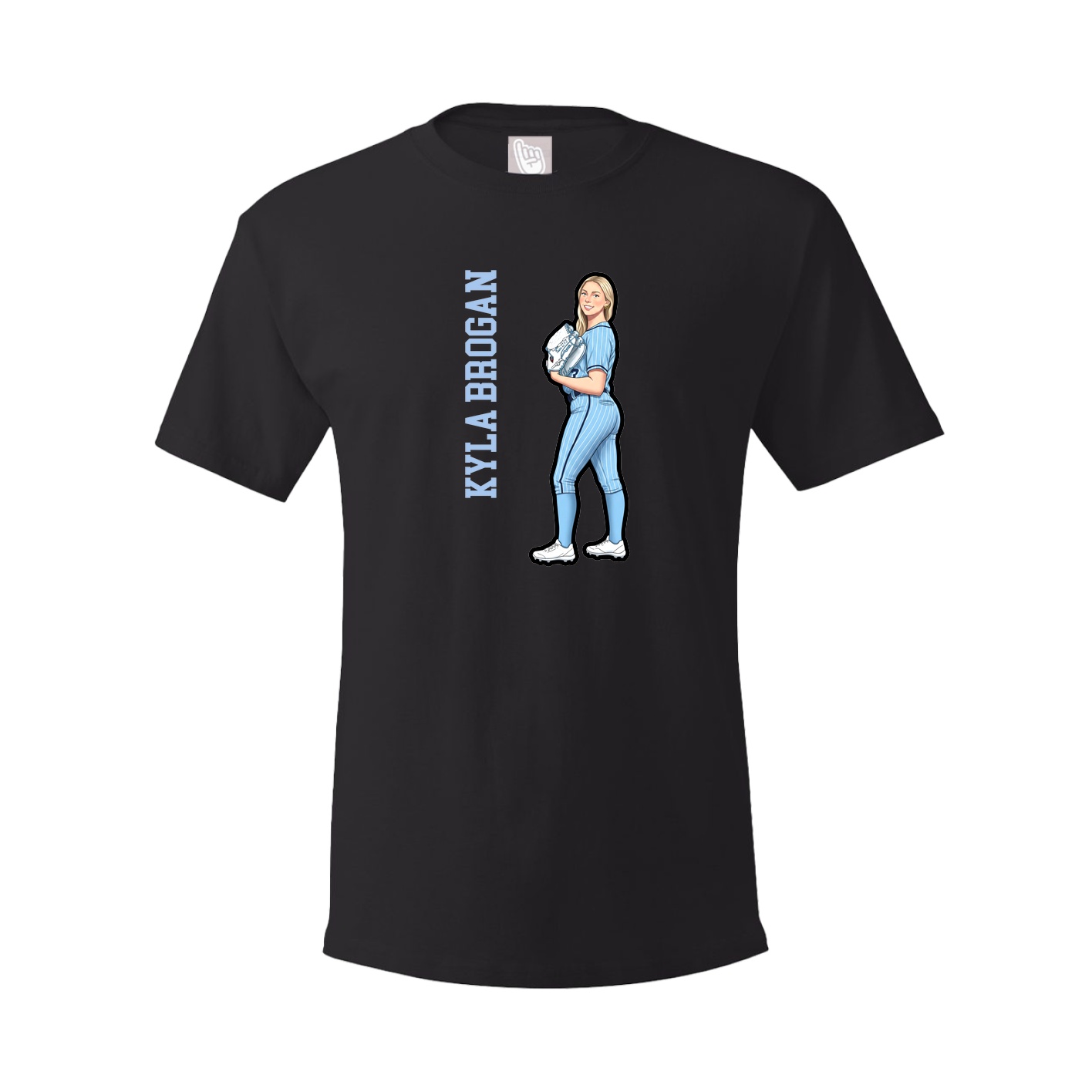 Youth Tee — Name Vertical in Black