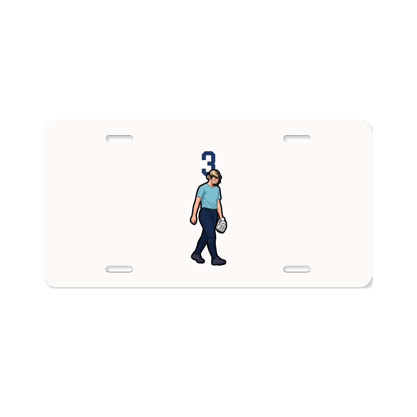 License Plate — Number Top in Classic