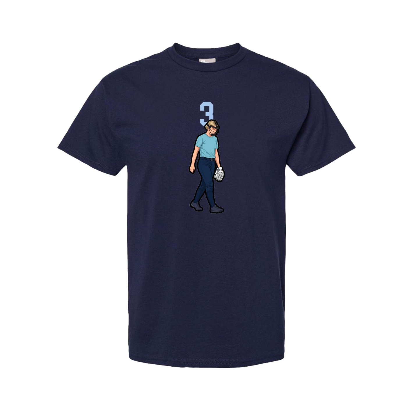 Youth Tee — Number Top in Navy