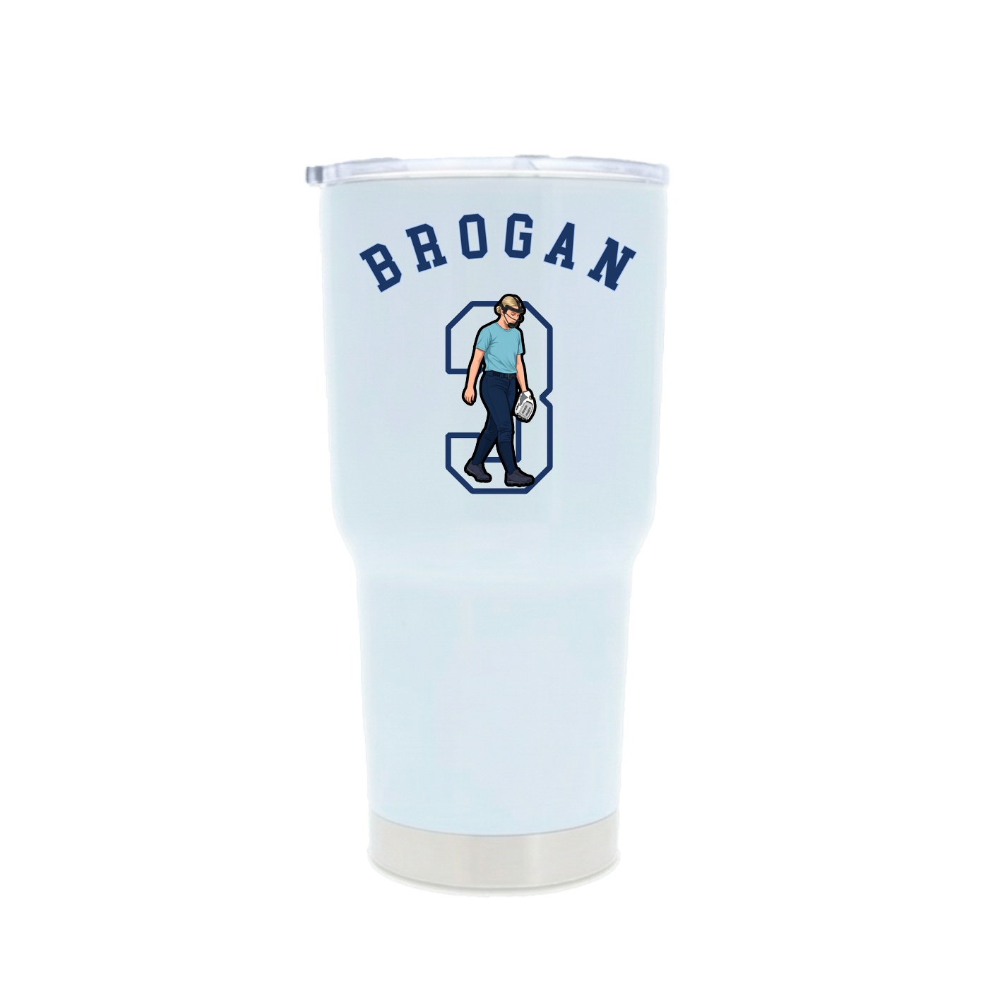 30oz Stainless Steel Tumbler — Shirsey Arch in White