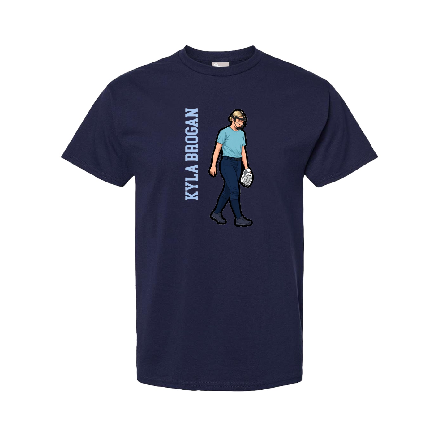 Youth Tee — Name Vertical in Navy