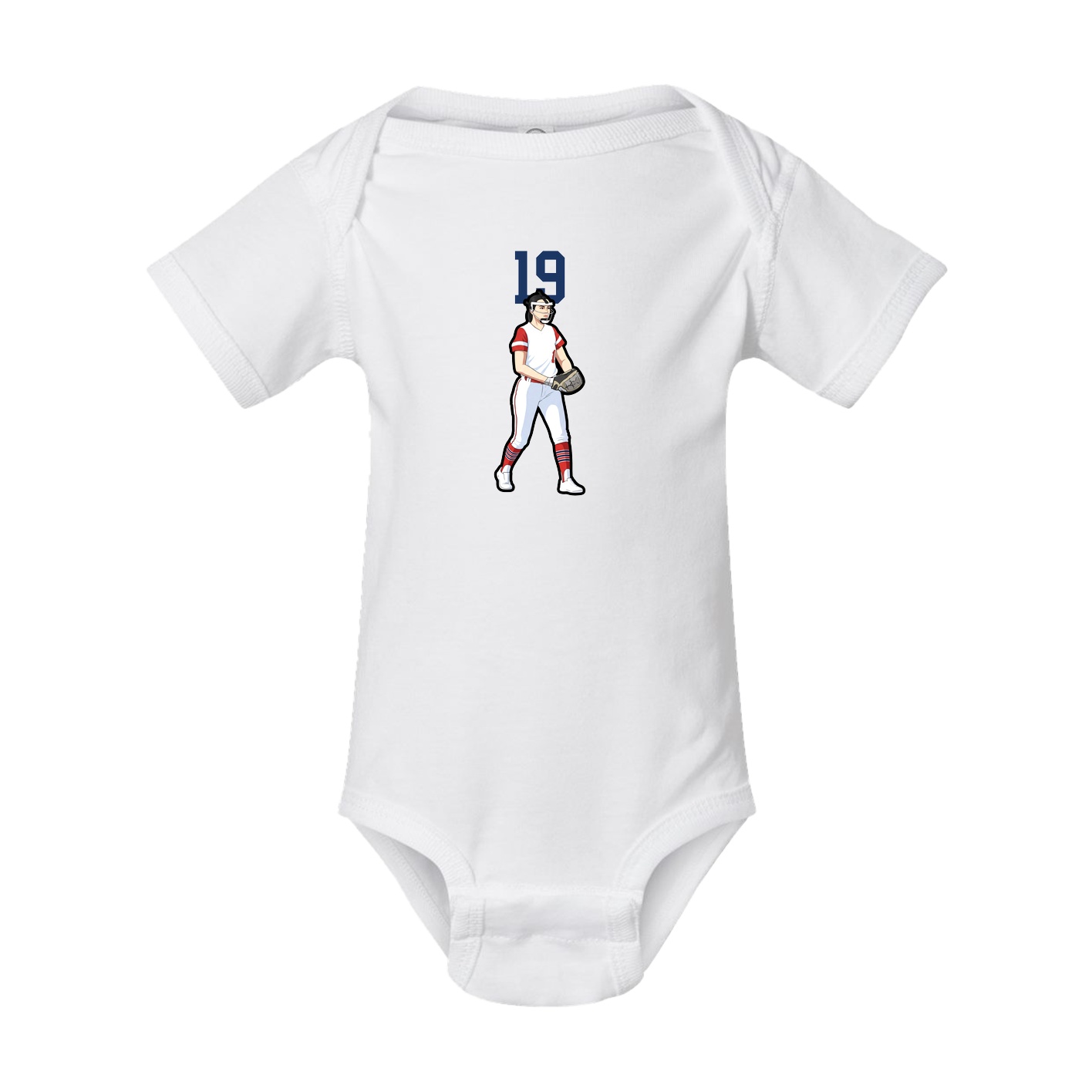 Baby Onesie — Number Top in White